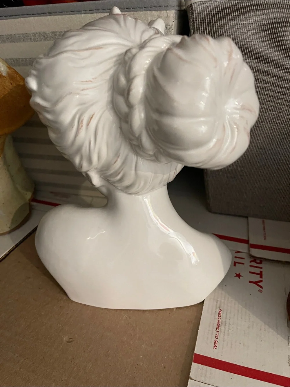 White Ceramic Bust Sculpture - Elegant Home Accent